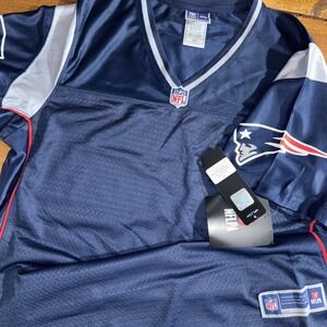 New England Patriots Team Jersey Wmns Large Blue Authentic NFL Proline Blank NEW
